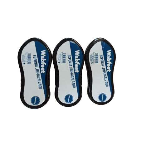 Esponja Limpiadora Zapatos y Bolsos Cuero | Wabfeet | Pack 3 Unidades